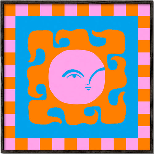 Ilustração solar divertida – Black Frame