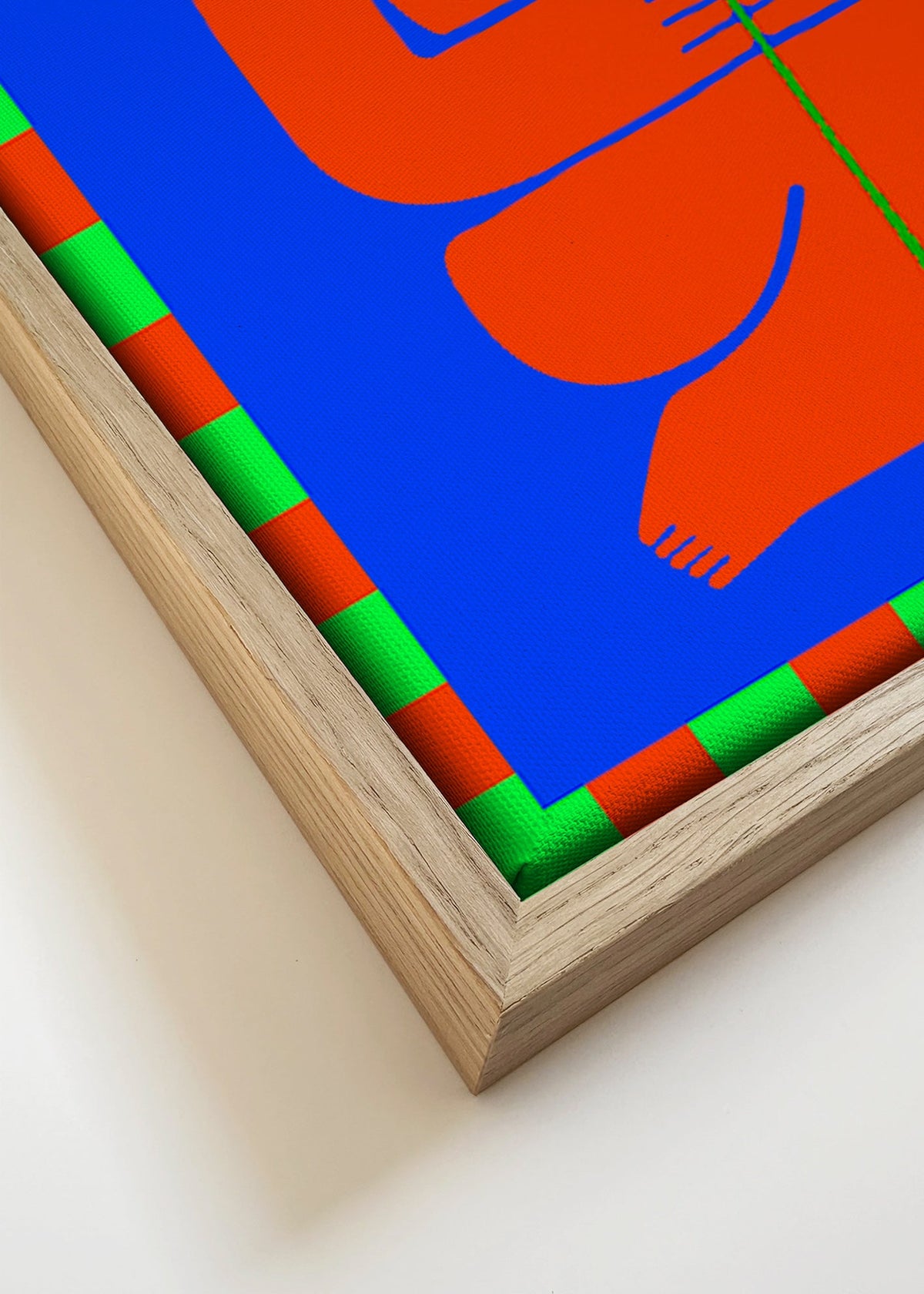 Ilustração de figura segurando uma flor – Canvas detail