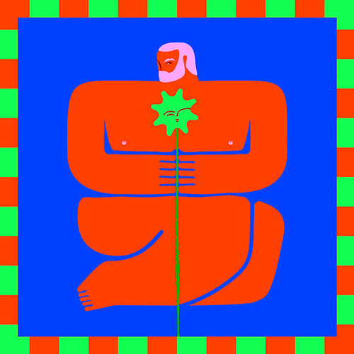 Ilustração de figura segurando uma flor