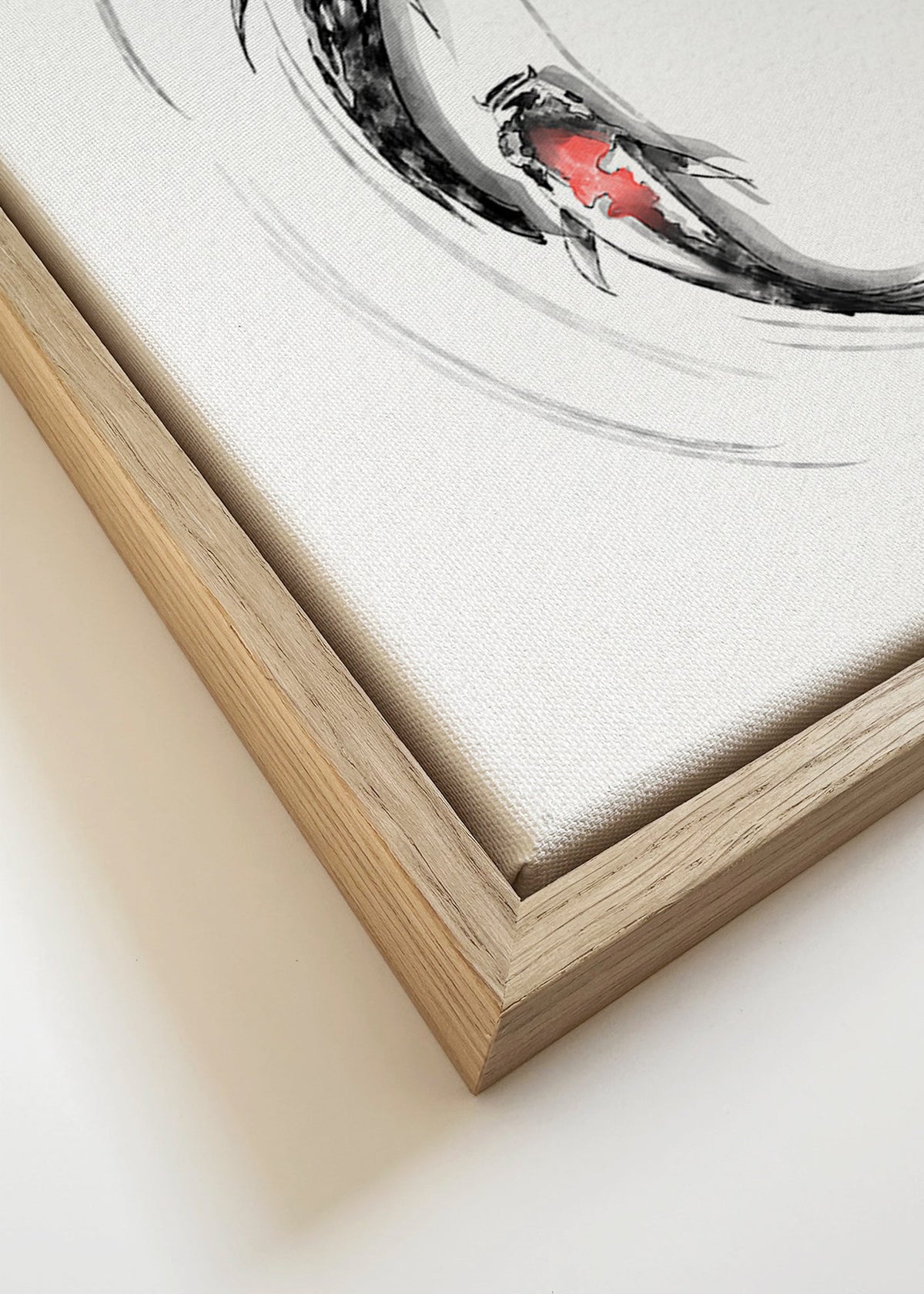 Ilustração koi japonesa minimalista – Canvas detail