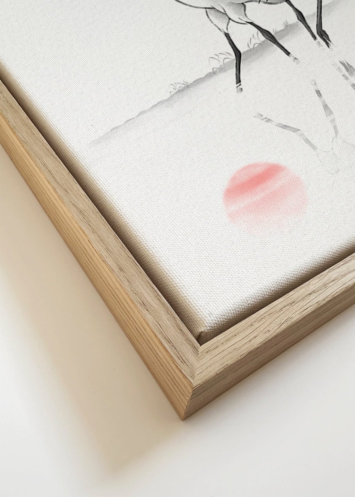 Quadro grou japoneses minimalistas – Canvas detail