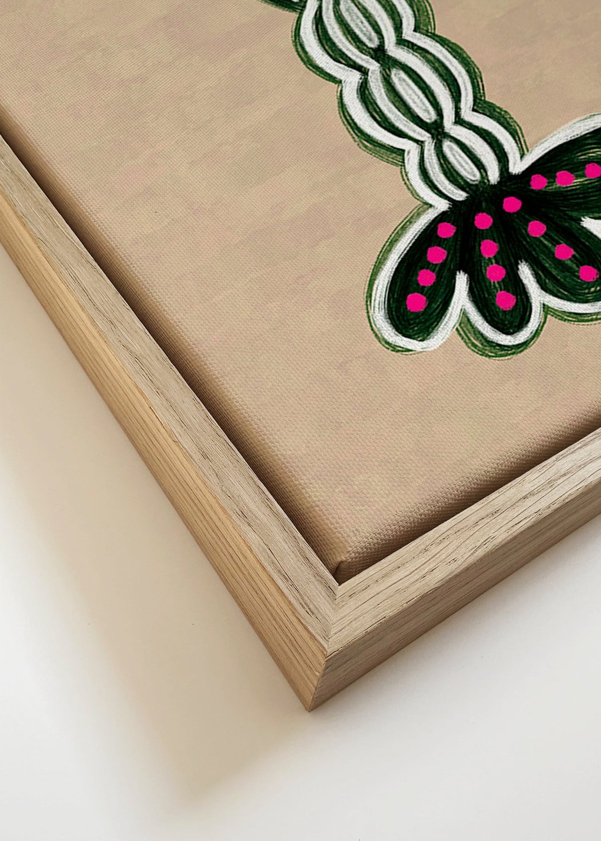 Ilustração de lagosta verde – Canvas detail