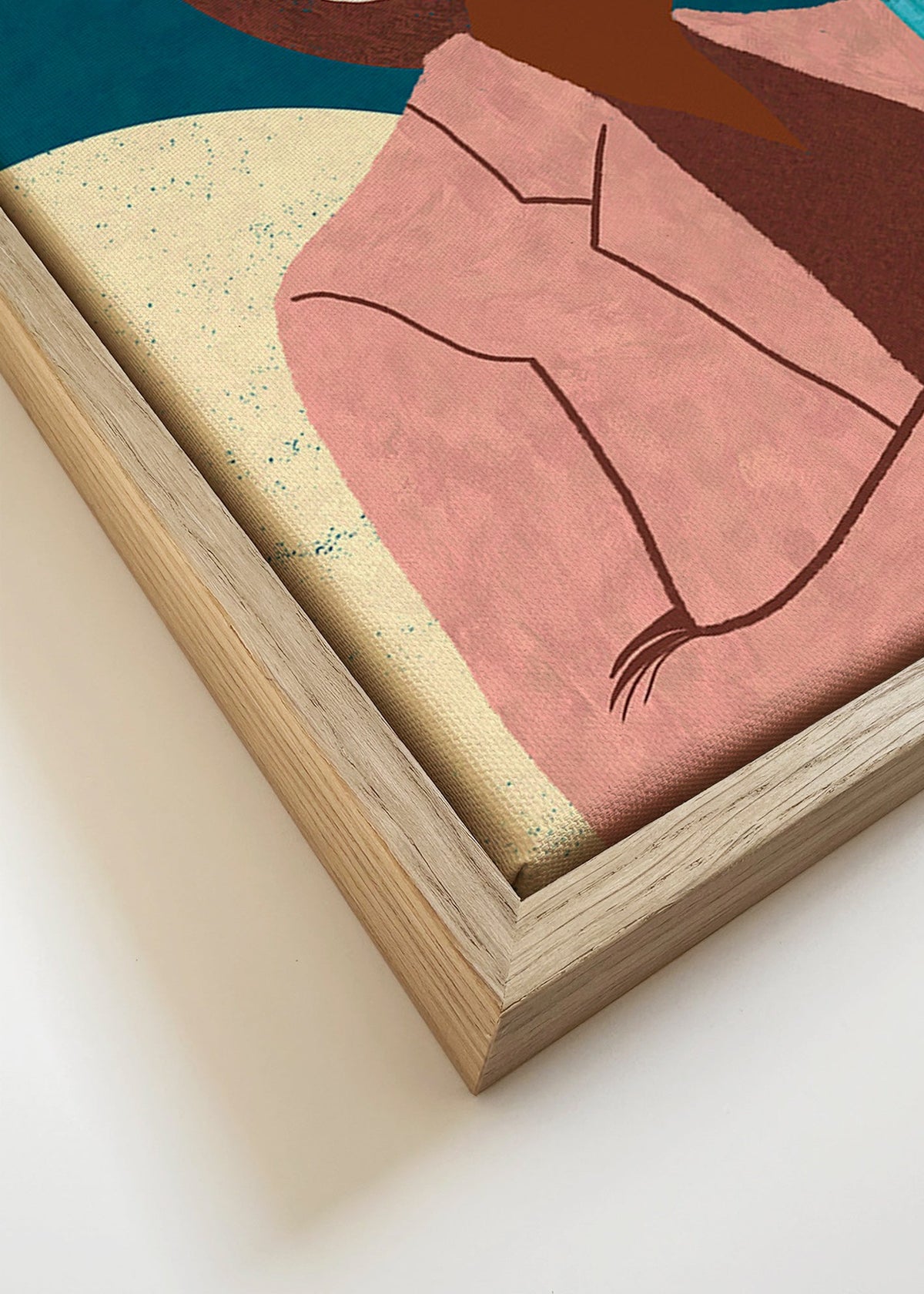Ilustração músico com instrumento de sopro – Canvas detail
