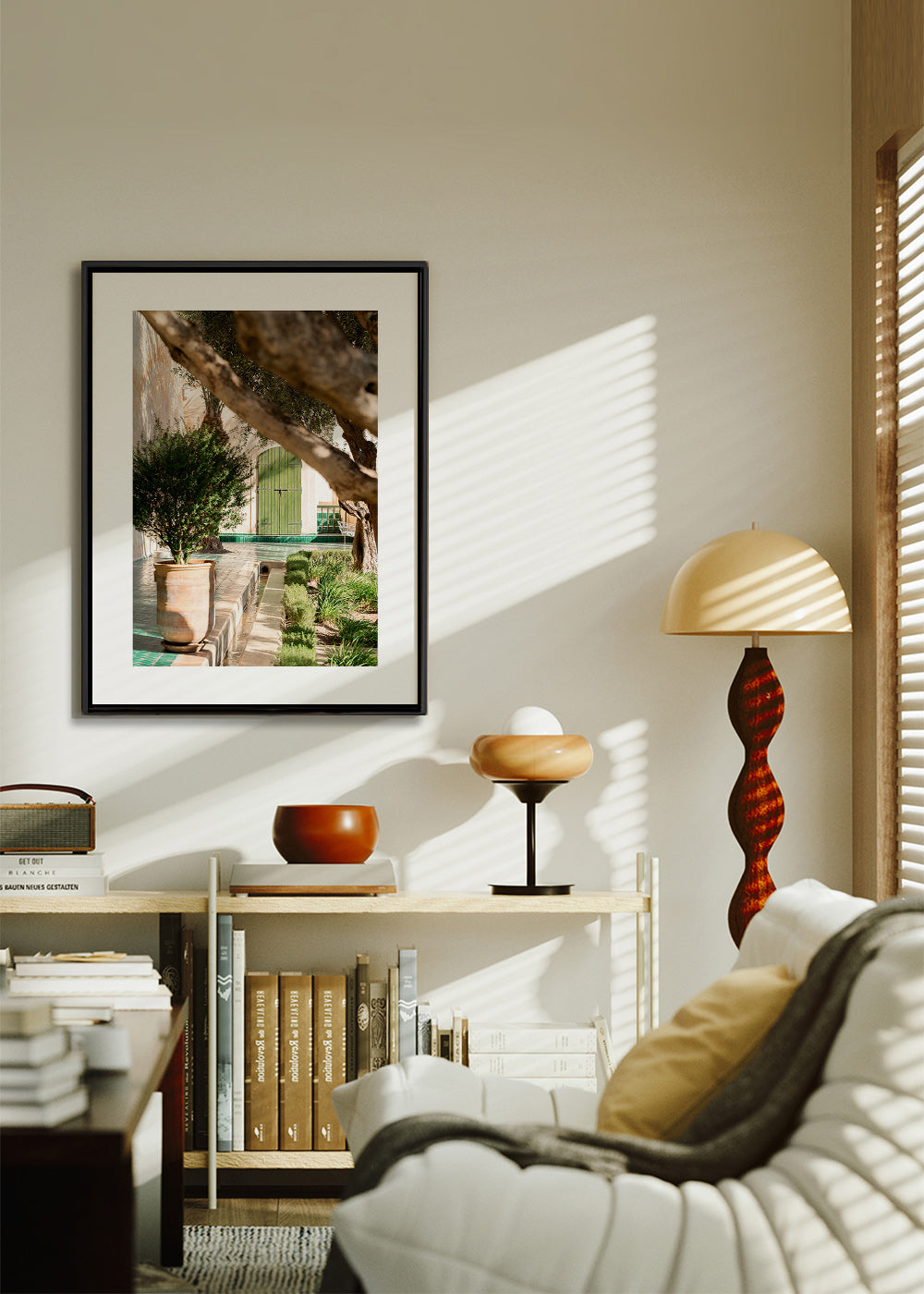 Estampa botânica de pátio mediterrâneo – Canvas1
