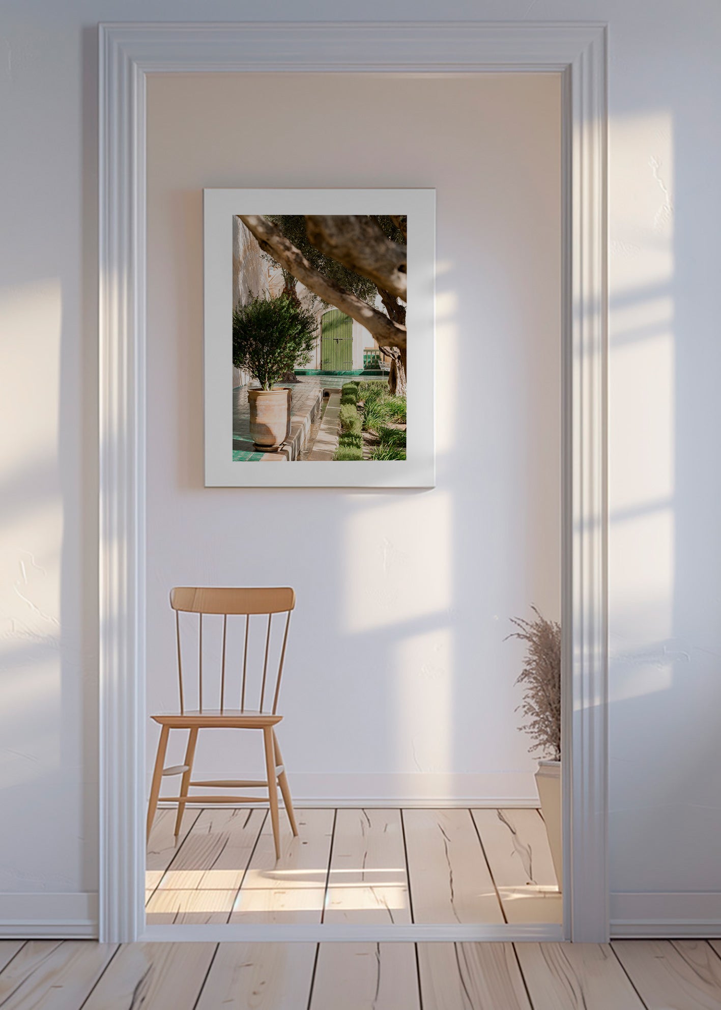 Estampa botânica de pátio mediterrâneo – Canvas