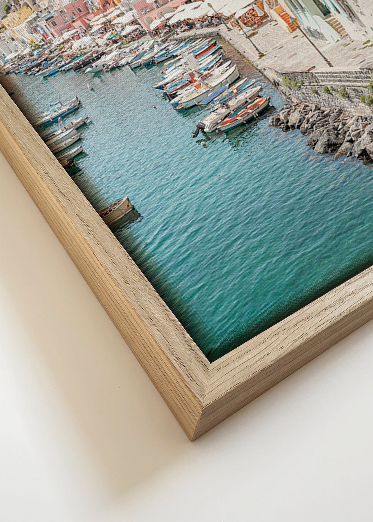 Poster de viagem Procida porto colorido – Canvas detail