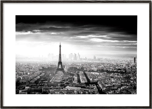 Arte para cozinha: Torre Eiffel monocromática – Black Frame
