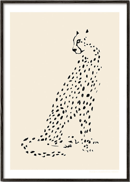 Guepardo minimalista – Black Frame
