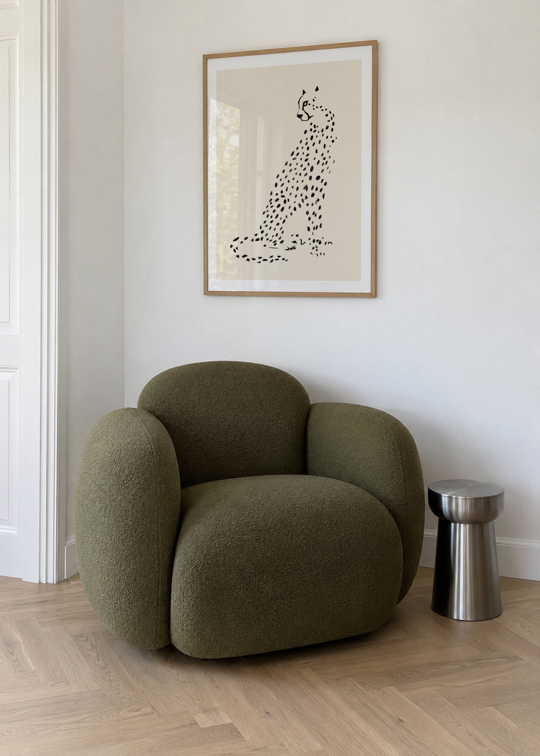 Pandc Leopard - Framed poster in an interior