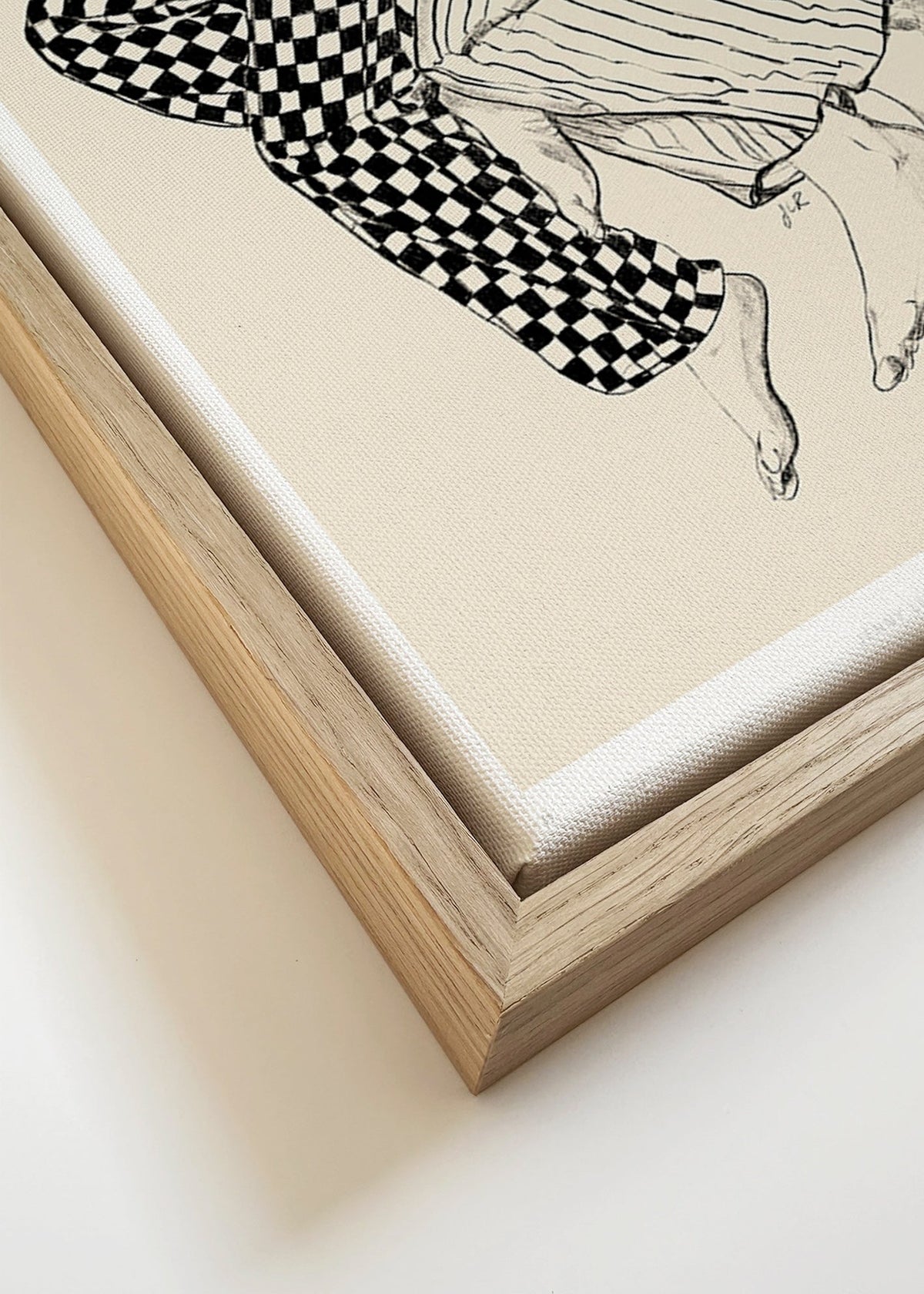 Ilustração de pernas entrelaçadas – Canvas detail