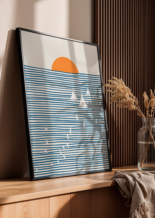 Quadro paisagem com velas minimalistas – Product1