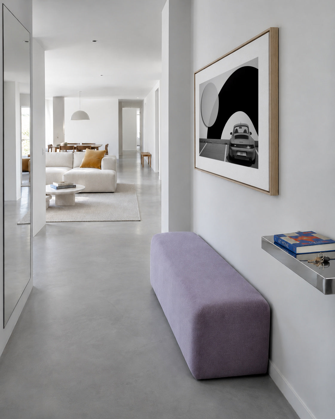 911 - Framed canvas in an interior