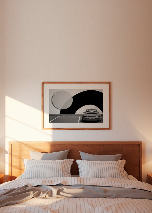 Fotografia Porsche 911 com mural geométrico – Product1