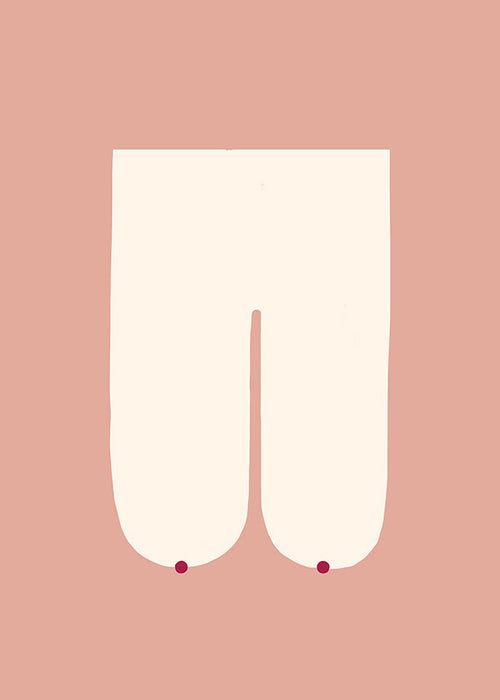Ilustração feminina minimalista rosa