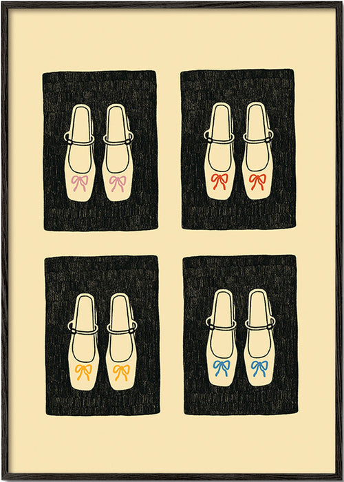 Ilustração sapatos com laços – Black Frame
