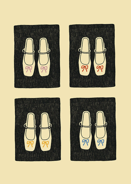 Ilustração sapatos com laços