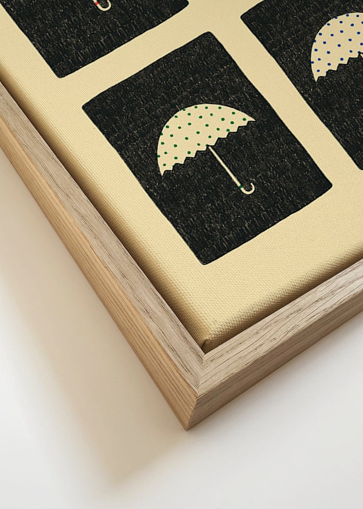 Ilustração de guarda-chuvas em série – Canvas detail