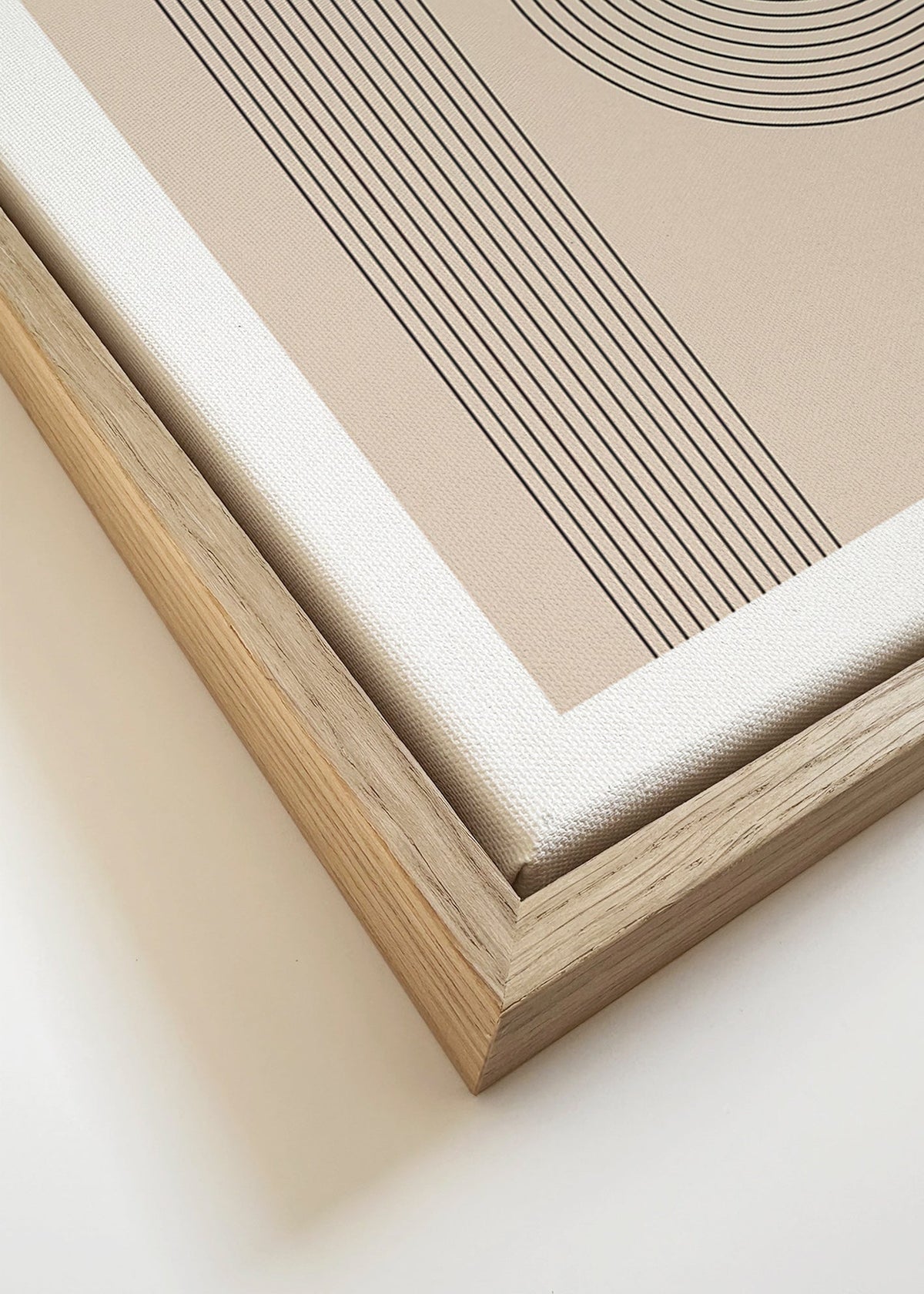 Pôster minimalista com motivo de linhas curvas – Canvas detail