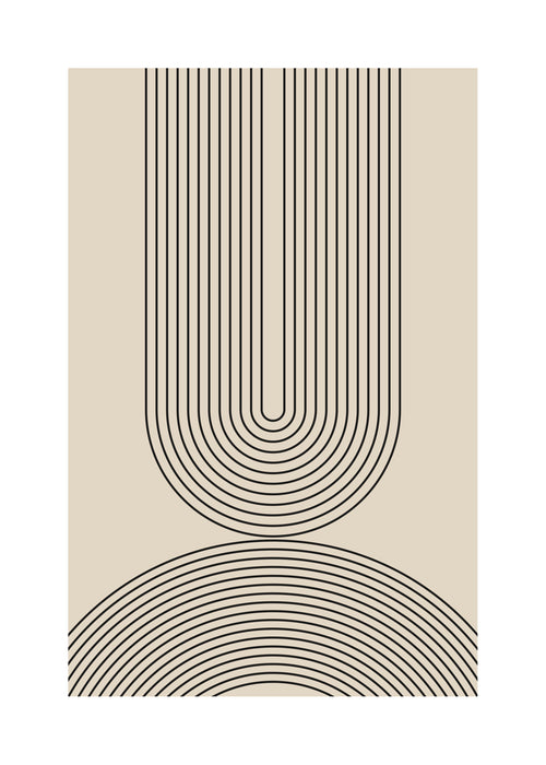 Black Line Art - Unframed art print