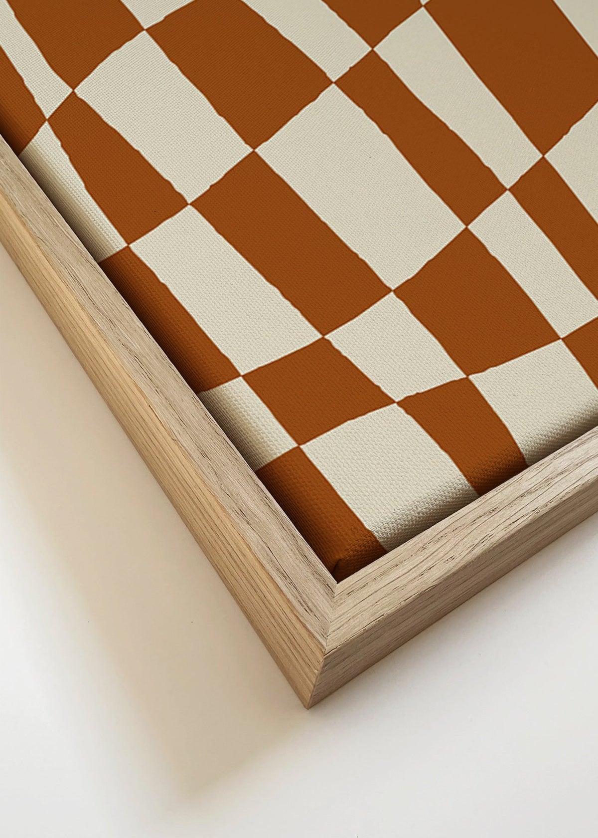 Quadro geométrico xadrez ondulado – Canvas detail