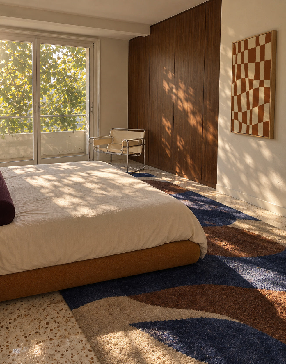 Minimal Checkerboard - Framed canvas in an interior