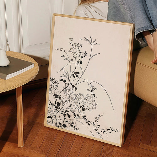 Estampa botânica em tinta japonesa minimalista – Product1