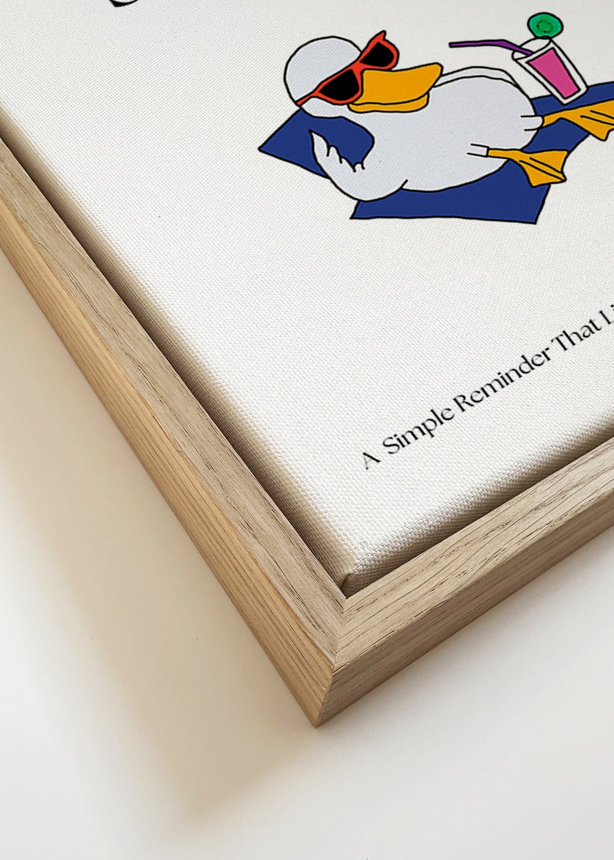 Quadro ganso ilustrado com frase divertida – Canvas detail