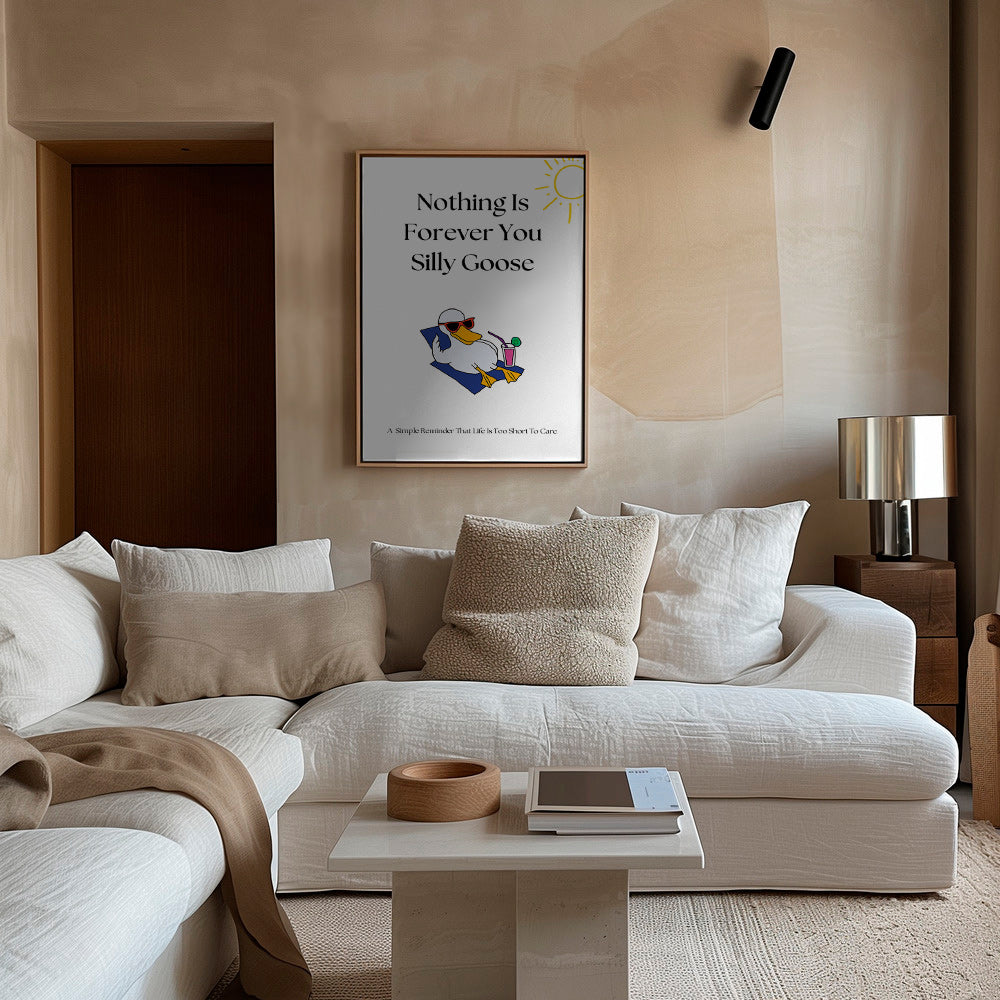 Cuadro ganso ilustrado con frase divertida – Canvas1