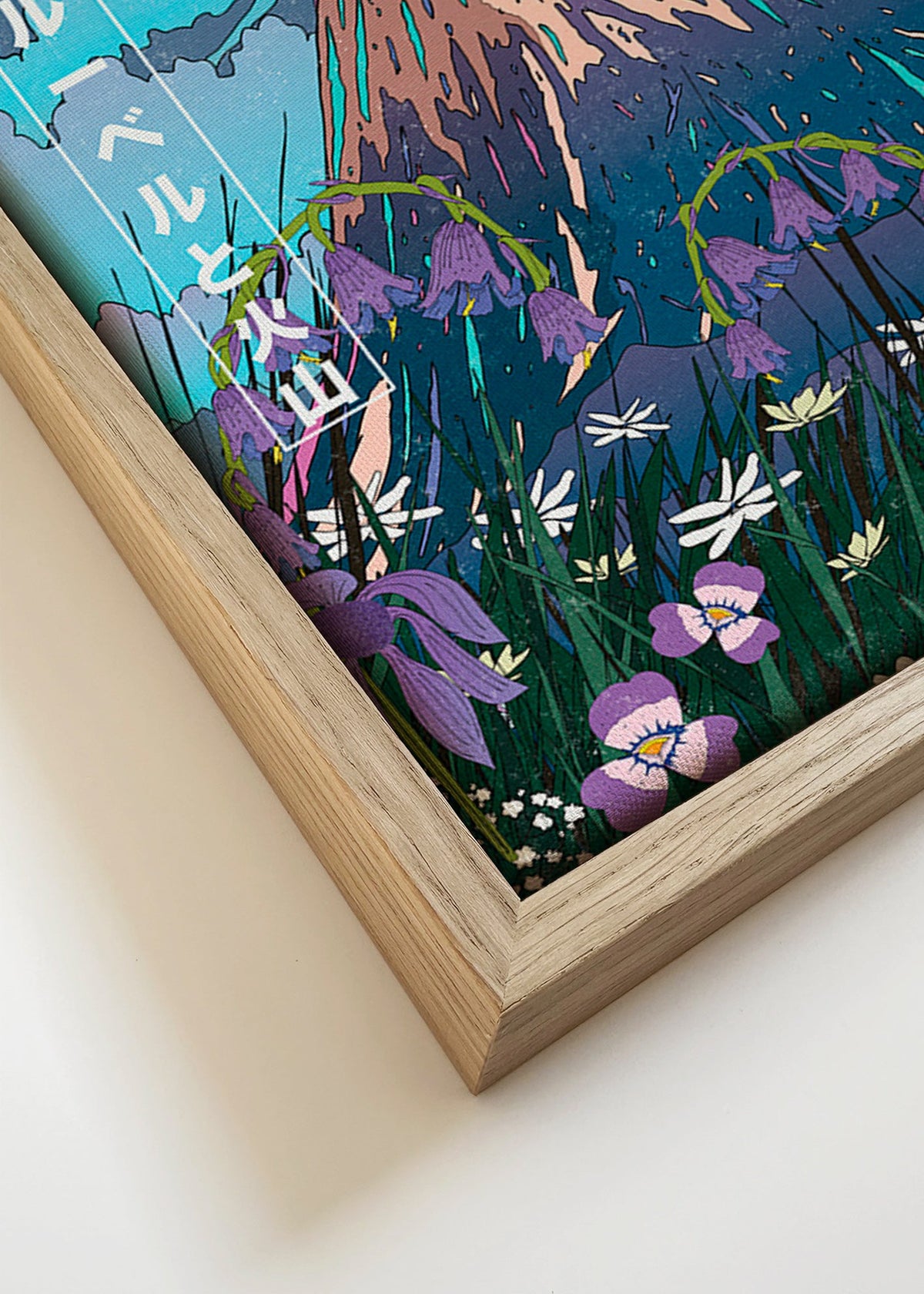 Quadro de paisagem: vulcão com sininhos – Canvas detail