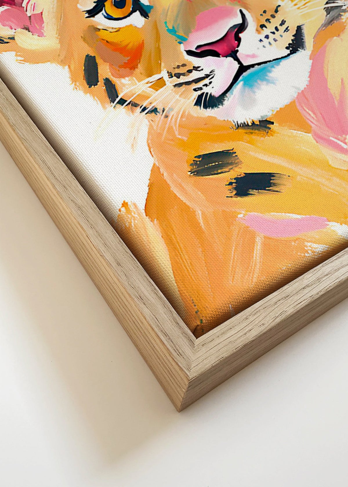 Quadro tigre bebé ilustrado – Canvas detail