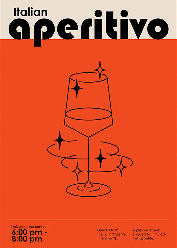 Cuadro de cocina Aperitivo italiano gráfico