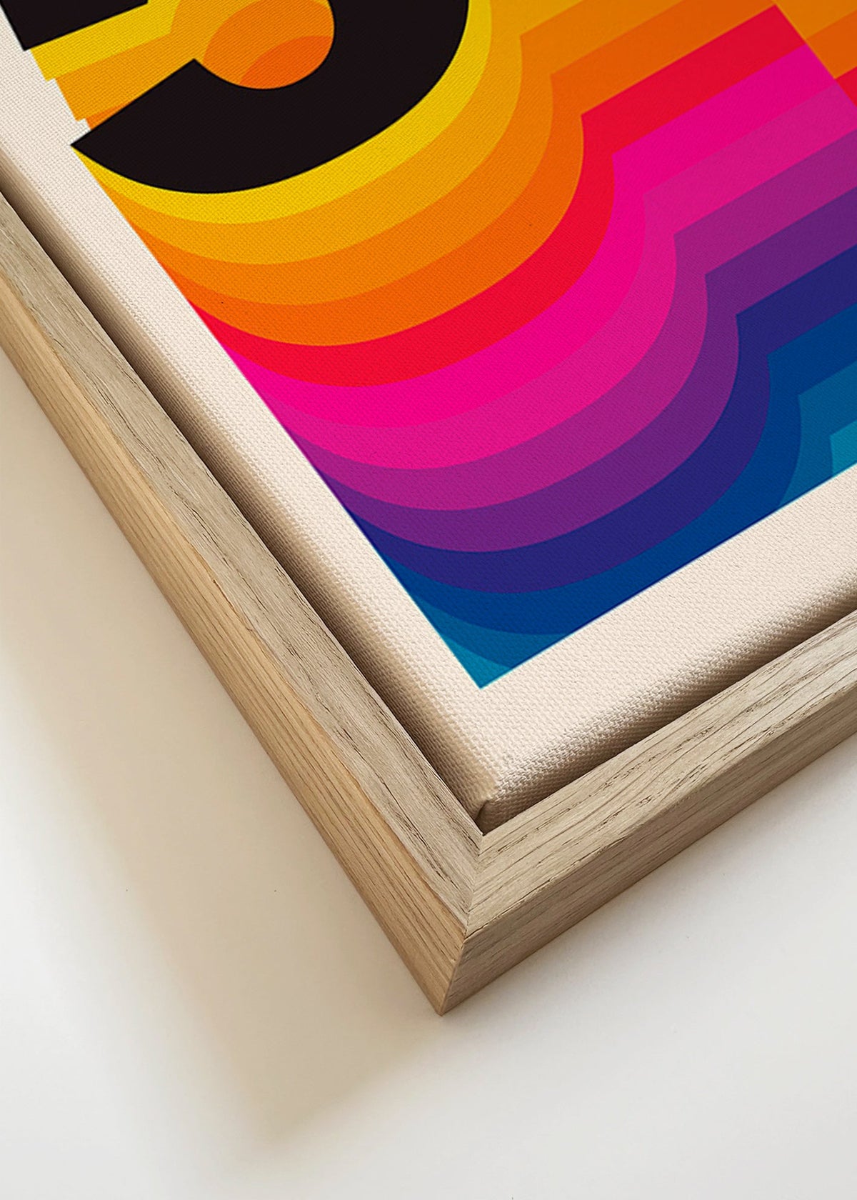 Arte vintage Studio 54 com ondas de cor – Canvas detail