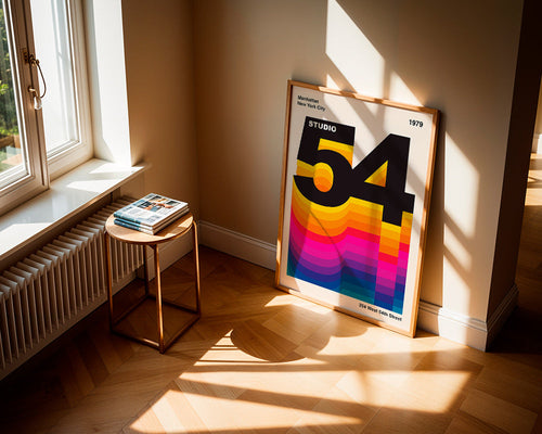 Arte vintage Studio 54 com ondas de cor – Product1