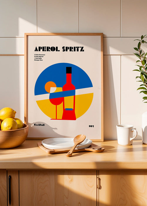 Arte para cozinha Aperol Spritz geométrico – Product1