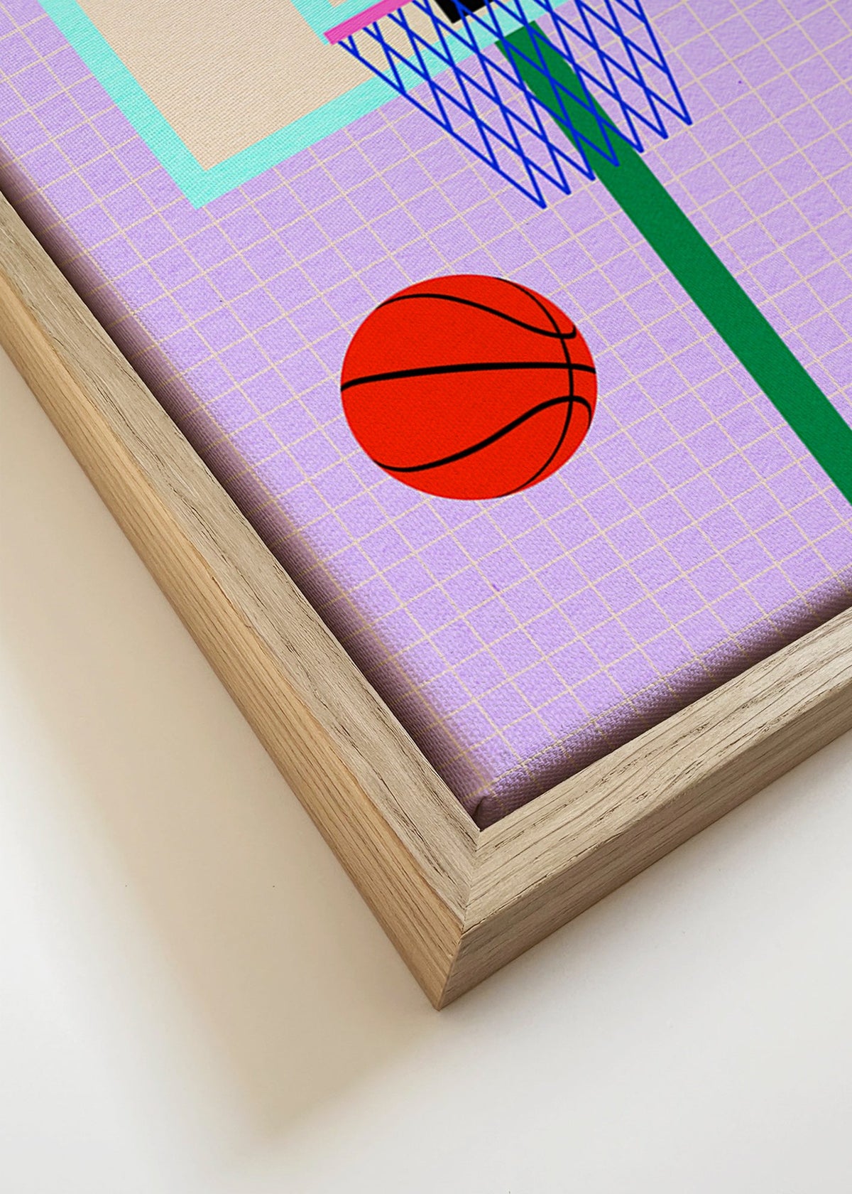 Arte desportiva ilustração cesto de basquetebol – Canvas detail