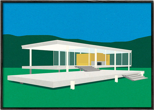 Ilustração arquitetônica de casa moderna minimalista – Black Frame