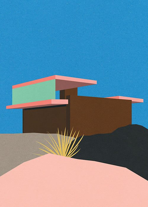 Ilustração casa do deserto