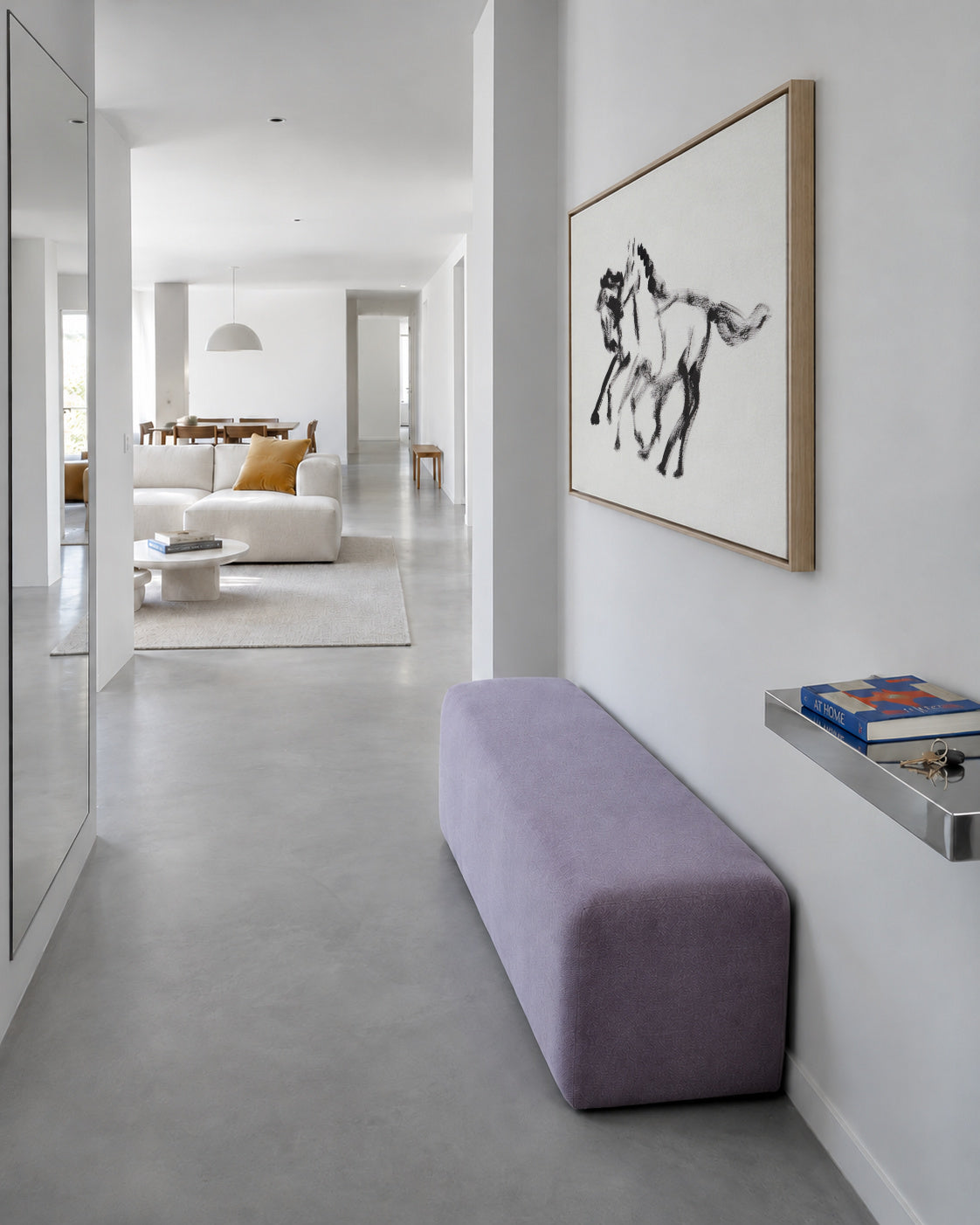 Swift Shadows - Framed canvas in an interior