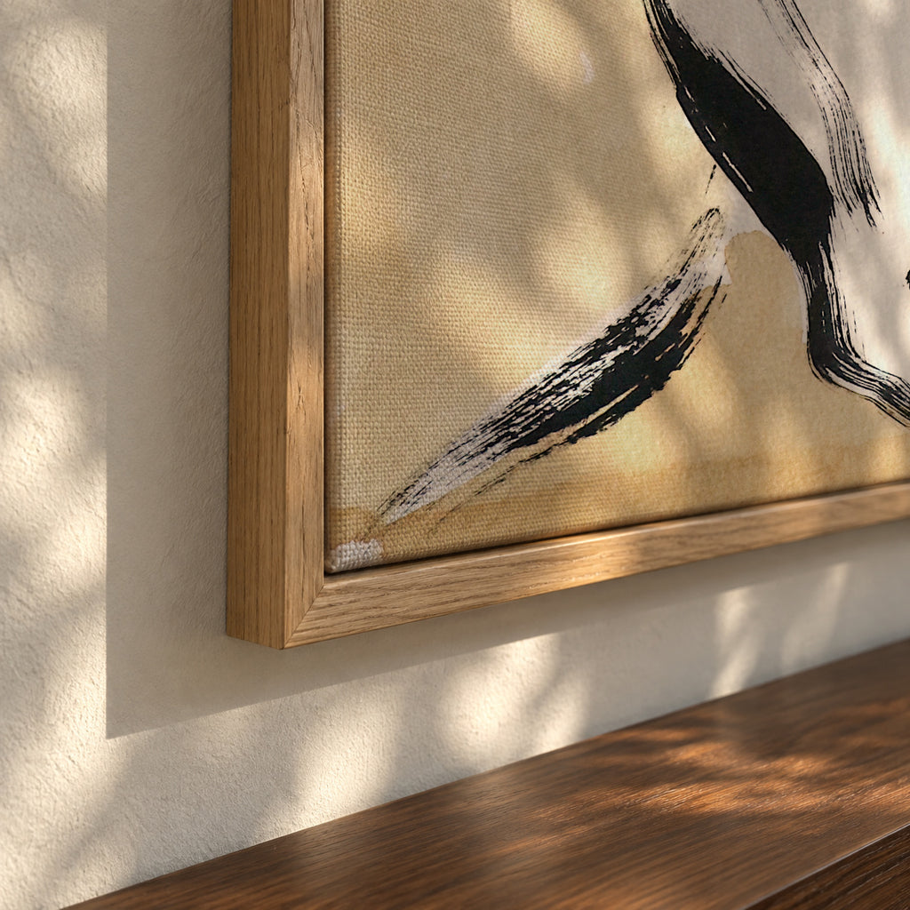 Stirring Equine Flow - Framed canvas detail