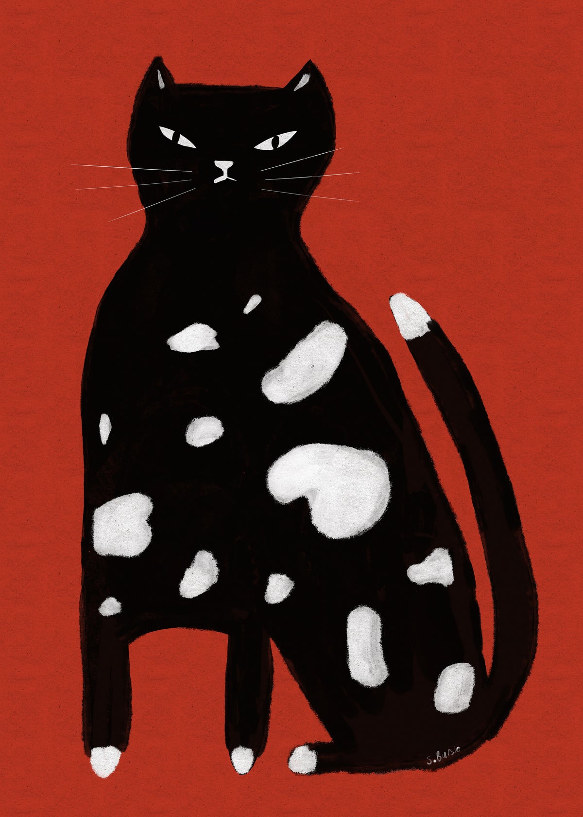 SPOTTED CAT - Unframed art print