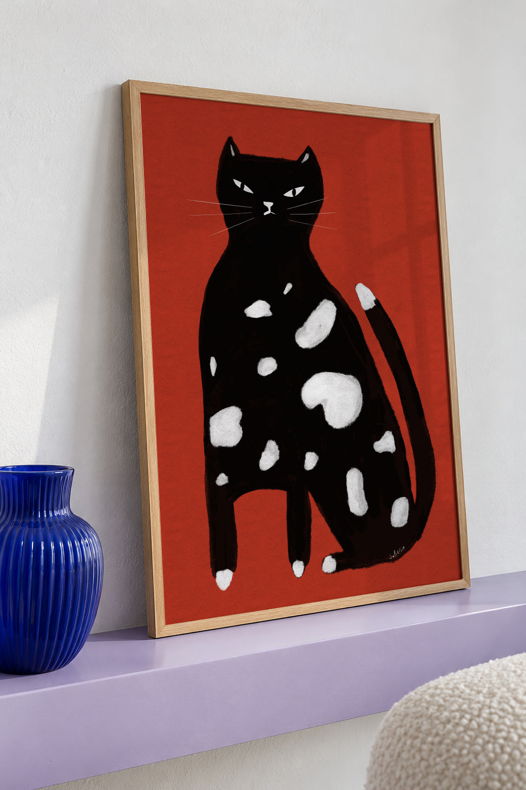 SPOTTED CAT - Framed poster detail