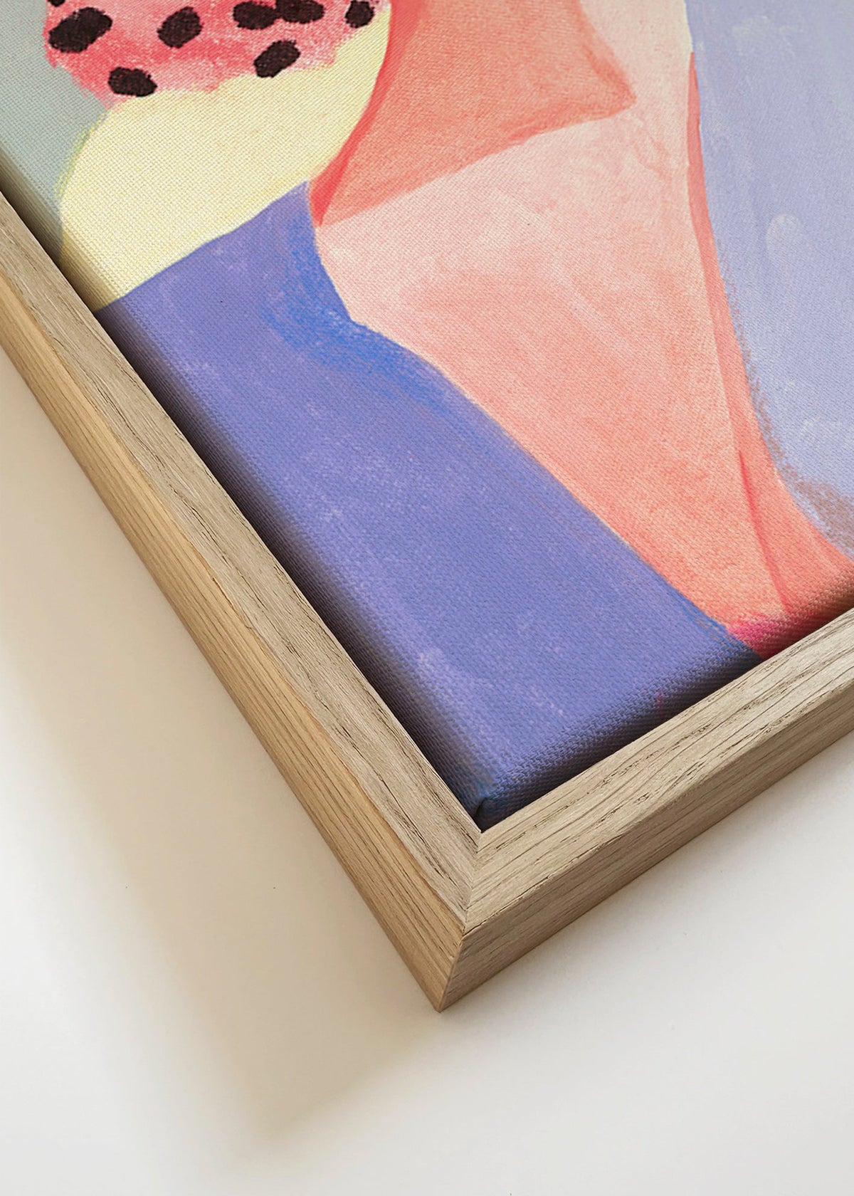 Ilustração feminina com lábios vermelhos – Canvas detail