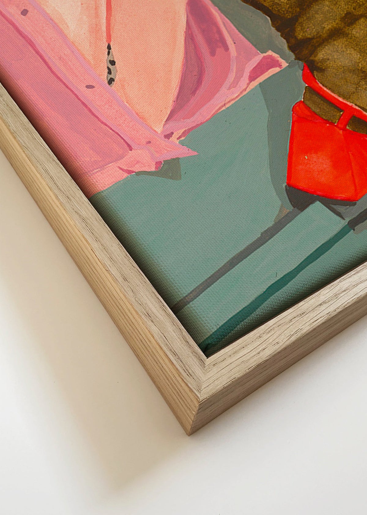Ilustração de pernas com sapatos vermelhos – Canvas detail