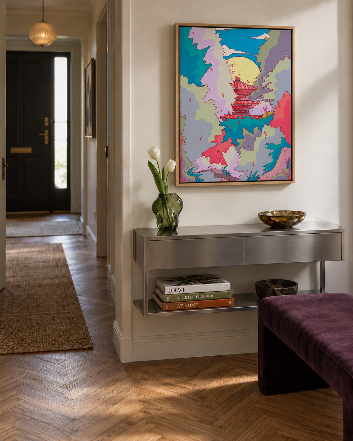 The Hidden Temple - Framed canvas in an interior