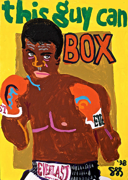 Arte desportiva boxeador ilustrado