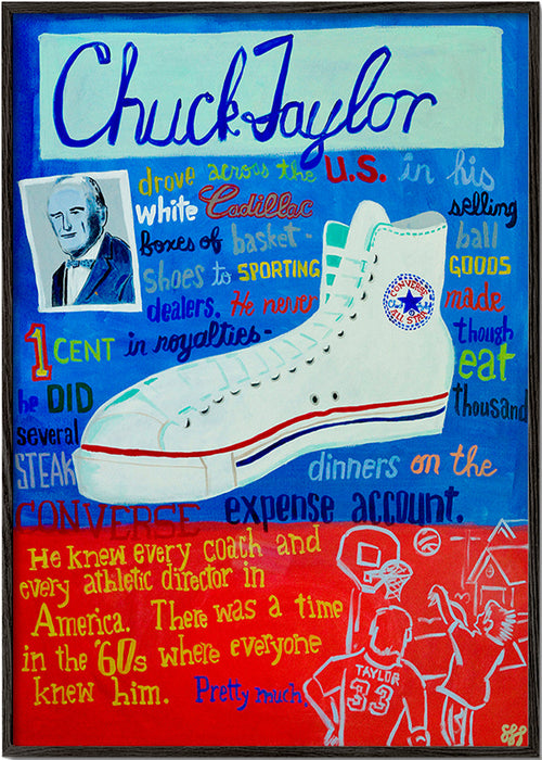 Arte desportivo Chuck Taylor sapatilha retro – Black Frame