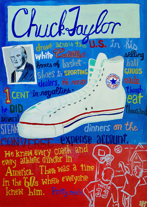 Arte desportivo Chuck Taylor sapatilha retro