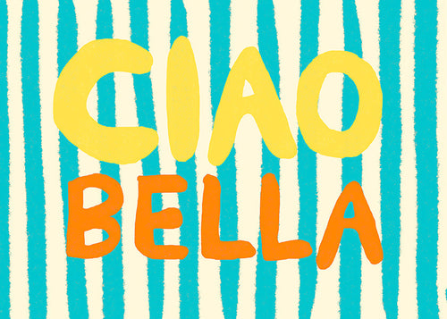 Estampa tipográfica Ciao Bella