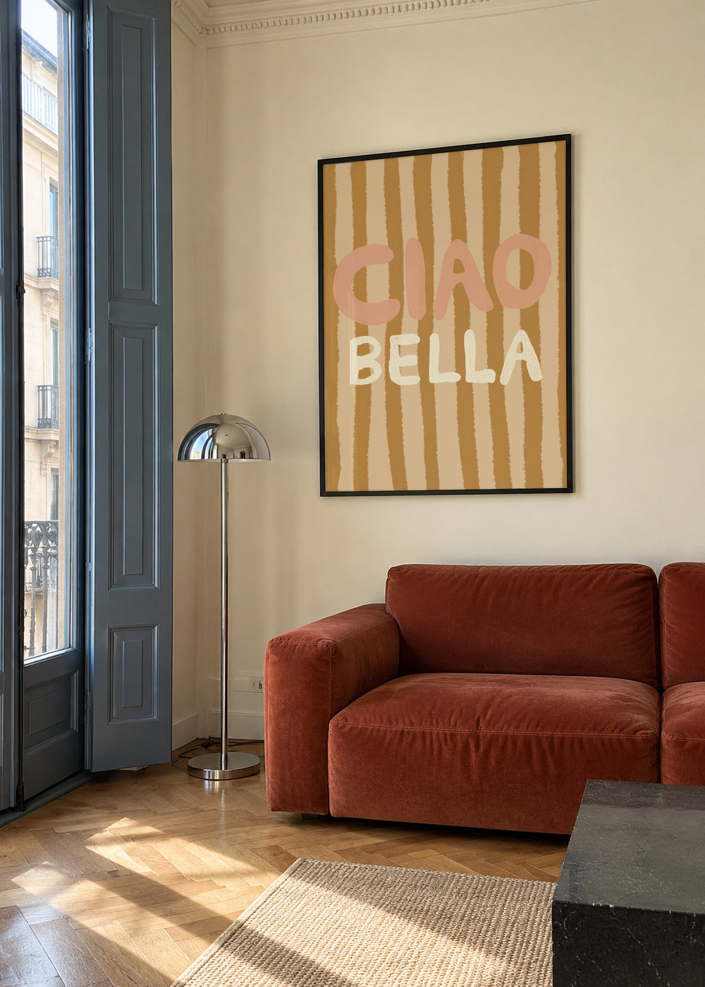 CIAO BELLA III - Framed poster in an interior