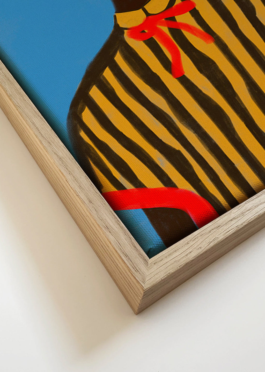 Ilustração de figura com chapéu e riscas – Canvas detail